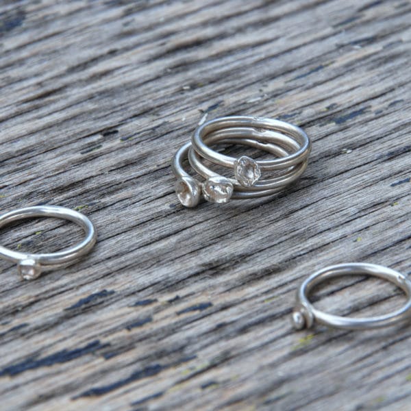 Bague anneau rond argent massif 925 différentes tailles