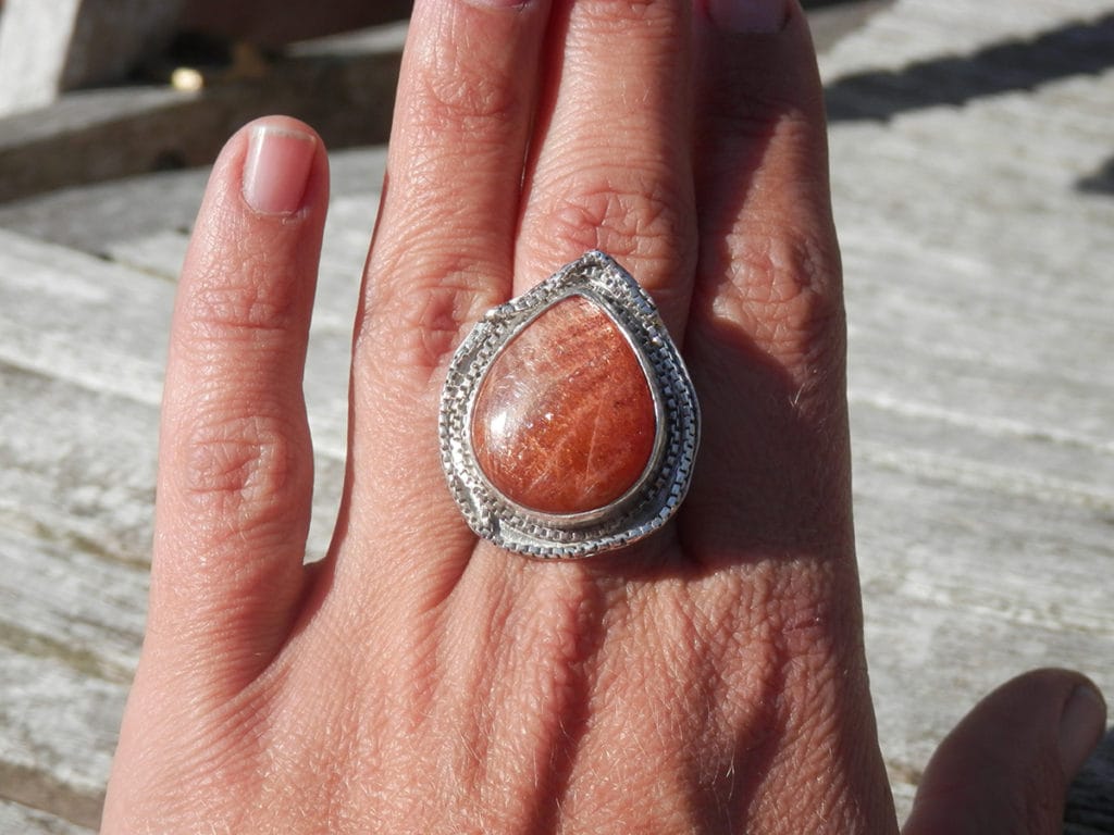 Grosse Bague Argent Femme Avec Pierre