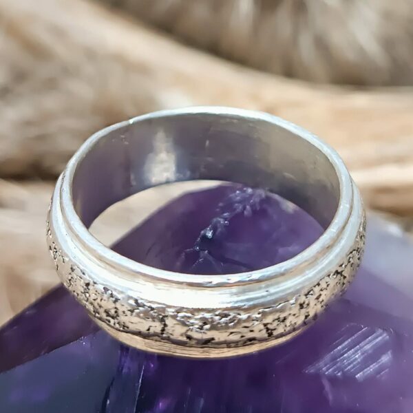 Anneau mixte en Argent Texturé