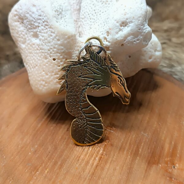 Pendentif animal totem Dragon en laiton