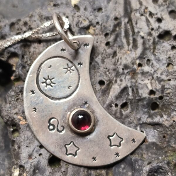 Pendentif Lune Zodiac Argent massif