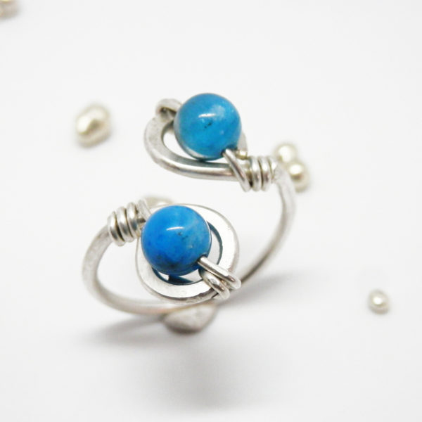 Bague Apatites Argent massif