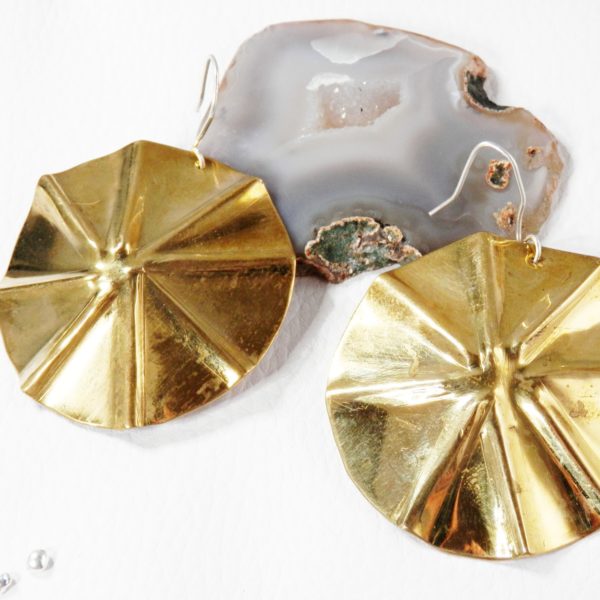 Boucles d'oreilles laiton design
