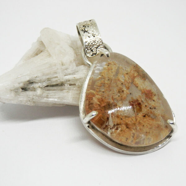 Pendentif Lodolite design en Argent massif