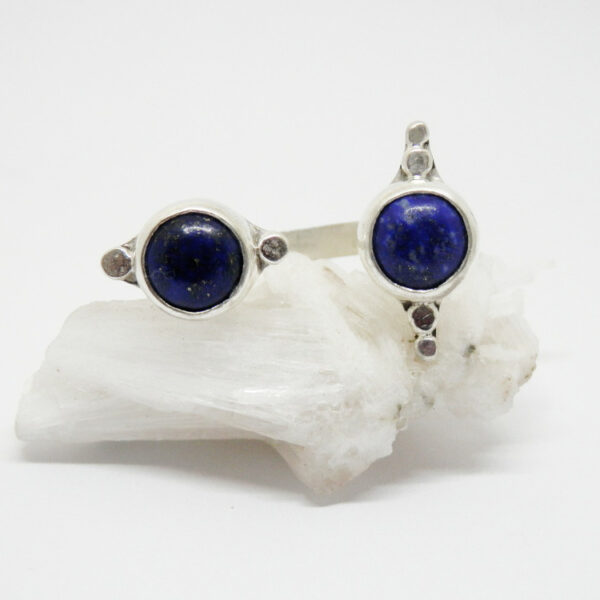 Bague duo de Lapis Lazuli ethnique ajustable