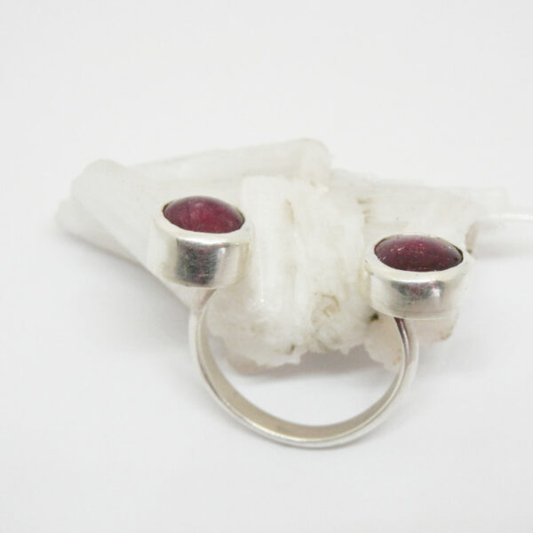Bague Duo Rubis Étoilé ajustable