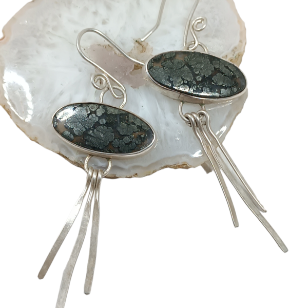 Boucles d'oreilles ethniques marcassites en argent